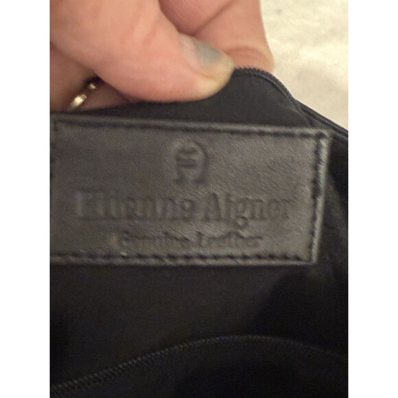 Vintage Etienne Aigner leather  Black Shoulder Bag Timeless Classy - Picture 6 of 11